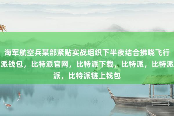 海军航空兵某部紧贴实战组织下半夜结合拂晓飞行训练比特派钱包，比特派官网，比特派下载，比特派，比特派链上钱包