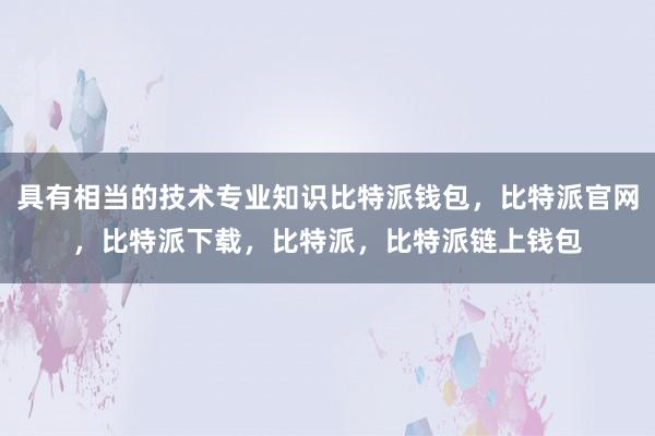 具有相当的技术专业知识比特派钱包，比特派官网，比特派下载，比特派，比特派链上钱包