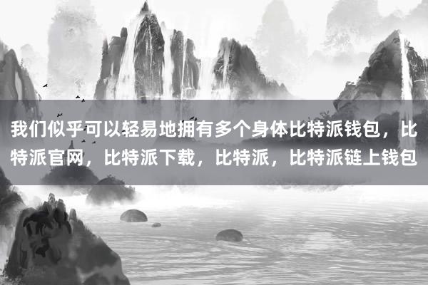 我们似乎可以轻易地拥有多个身体比特派钱包，比特派官网，比特派下载，比特派，比特派链上钱包