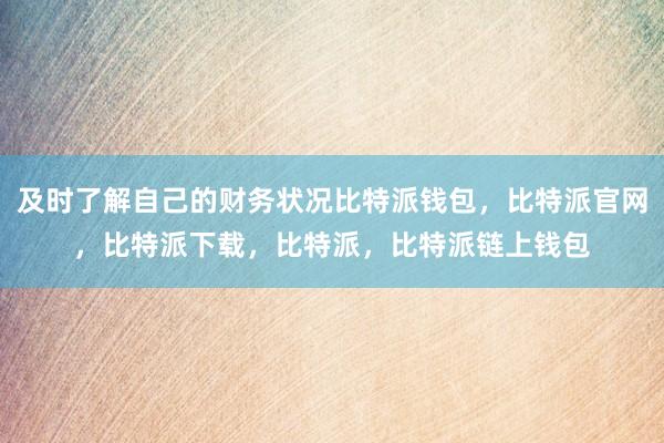 及时了解自己的财务状况比特派钱包，比特派官网，比特派下载，比特派，比特派链上钱包