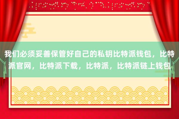 我们必须妥善保管好自己的私钥比特派钱包，比特派官网，比特派下载，比特派，比特派链上钱包