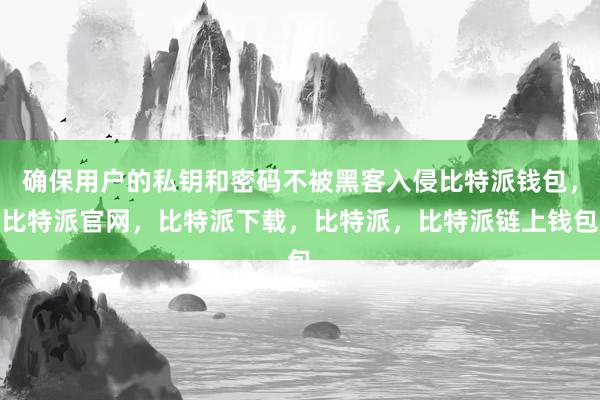 确保用户的私钥和密码不被黑客入侵比特派钱包，比特派官网，比特派下载，比特派，比特派链上钱包